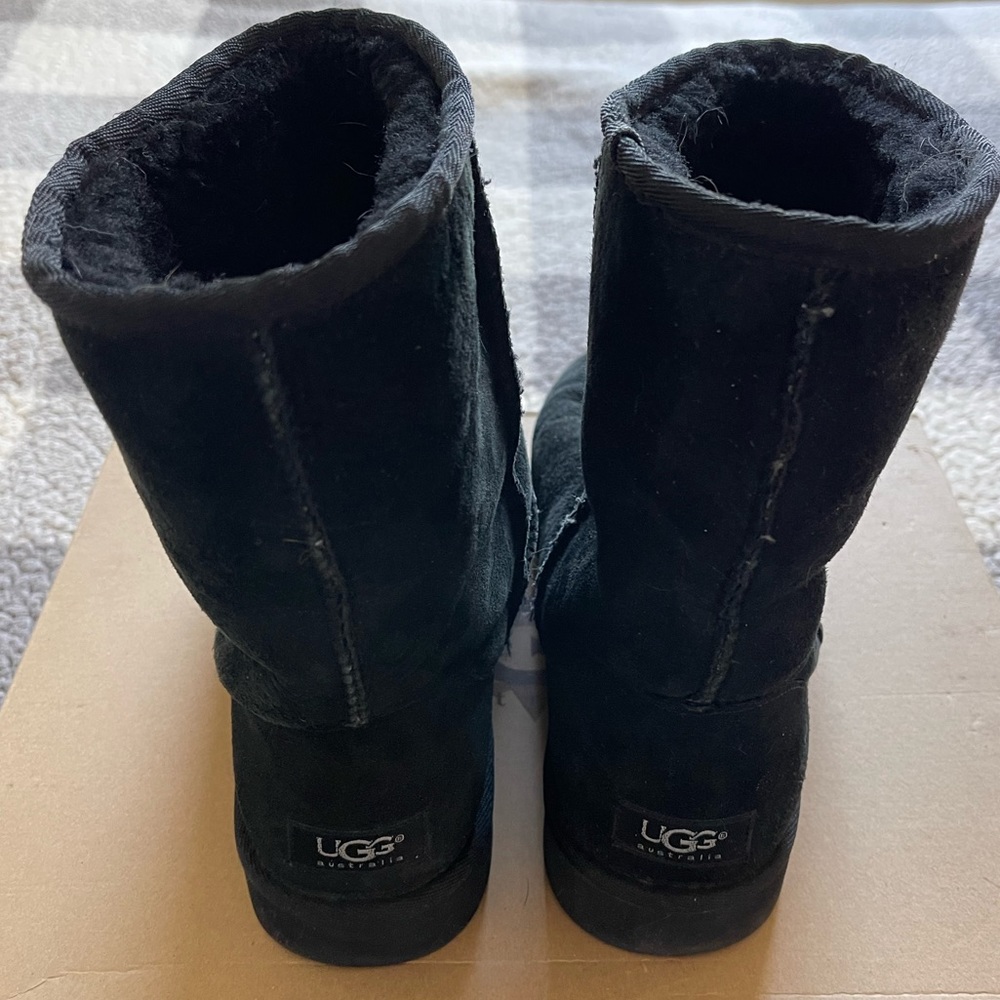 Gently Used UGG Classic Short Boots in Black.